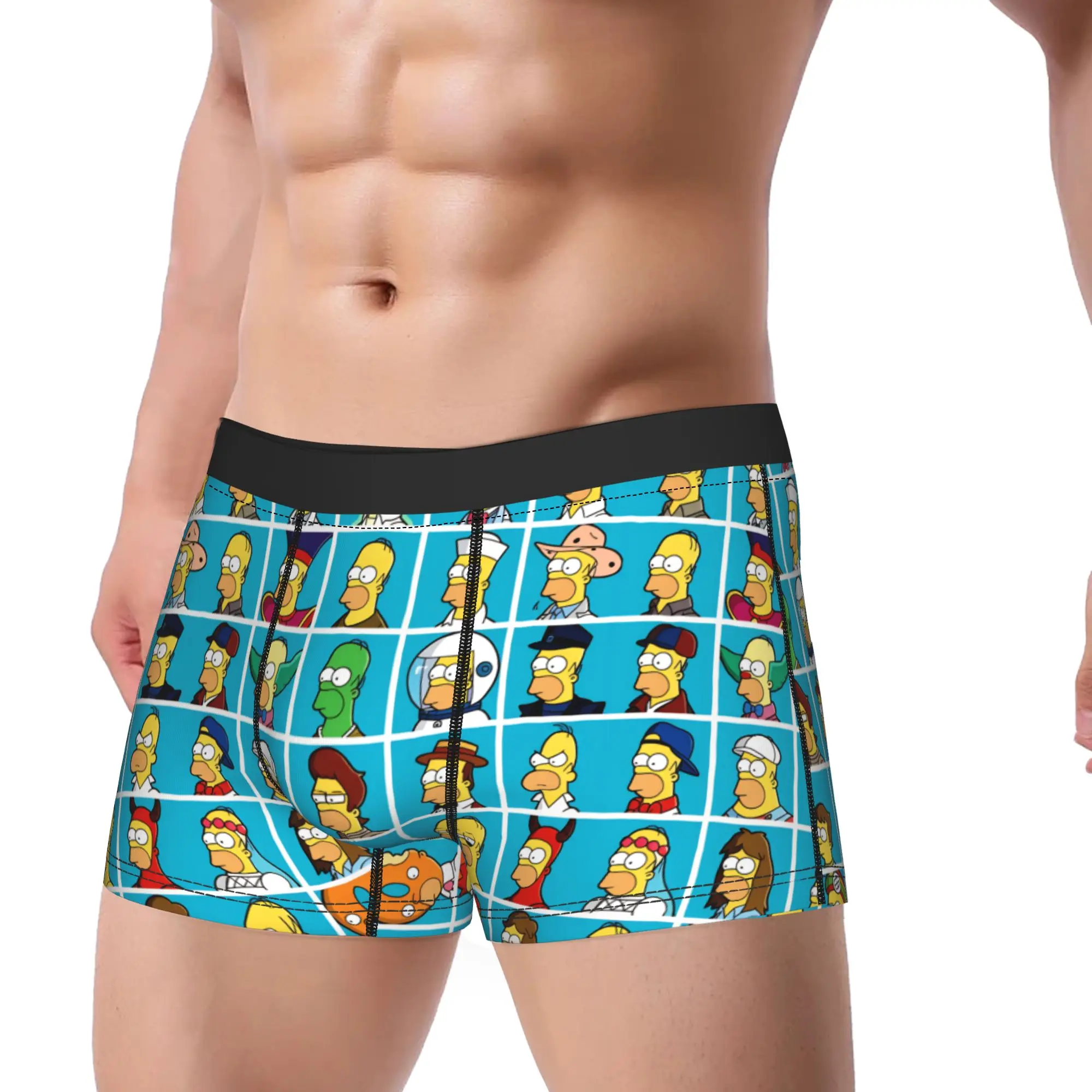 S-Simpsons Character Head Portrait Collection Underwear  Printing Trunk Hot Sale Man Underpants Comfortable Shorts Briefs Gift