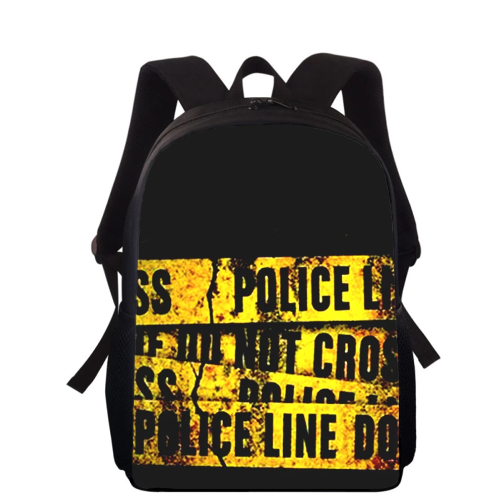 

Warning Cordon 16" 3D Print Kids Backpack Primary School Bags for Boys Girls Back Pack Students School Book Bags