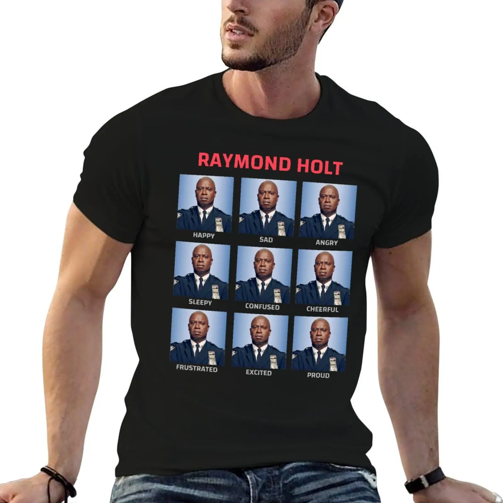 Many moods of Holt T-Shirt Creative Graphic Tee Shirt