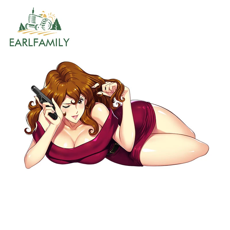 EARLFAMILY 13cm X 7.4cm per la mia Fujiko Sexy Car Sticker personalità Graffiti decalcomanie antigraffio paraurti Caravan Decor fai da te