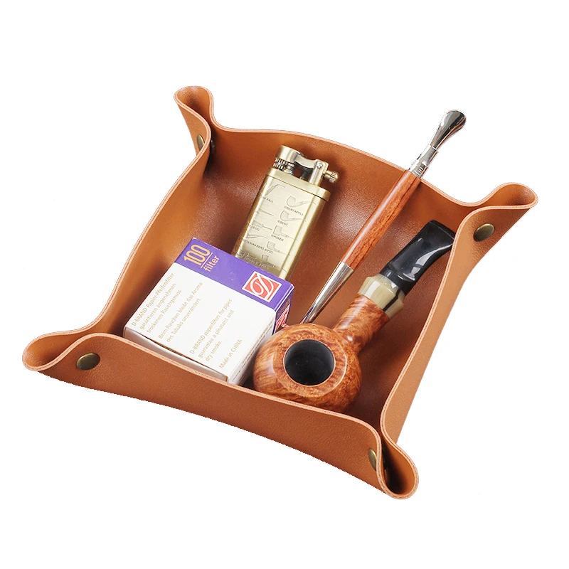 Leather Herb Tobacco Rolling Tray Foldable Cigarette Rolling Tobacco Roller Grinder Tray Herb Tobacco Storage Tray