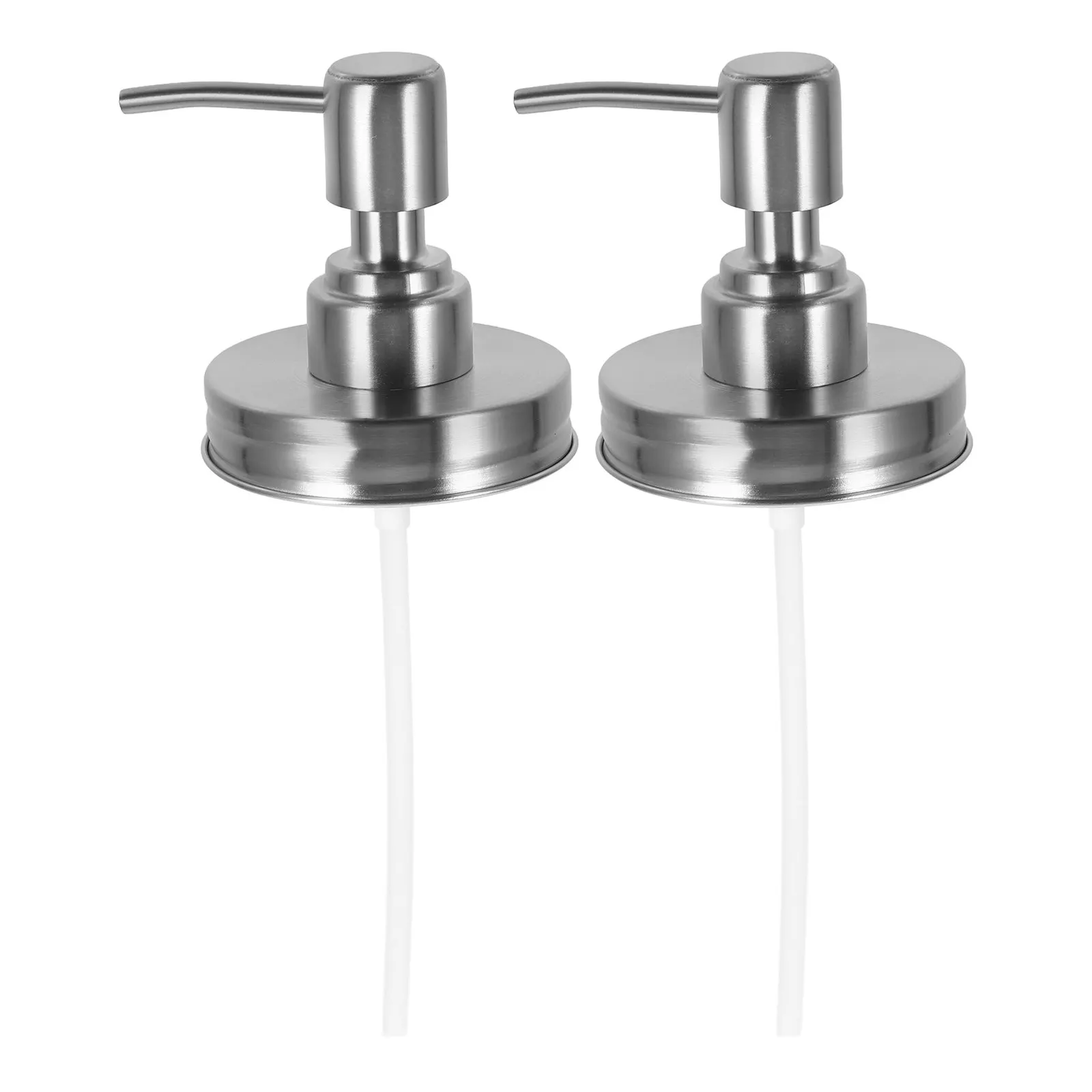 Stainless Steel Lotion Dispenser Pump Head 2pcs for Soap, Conditioner, Perfume Bottles – Kitchen & Bathroom