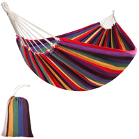 Outsunny portable double cotton hammock 290x150 cm load 120 kg for camping