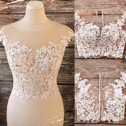 Wedding Dress Jacket Lace Appliques Bridal Topper Sleeveless Bridal Coat Shawl Bride Jackets Customized