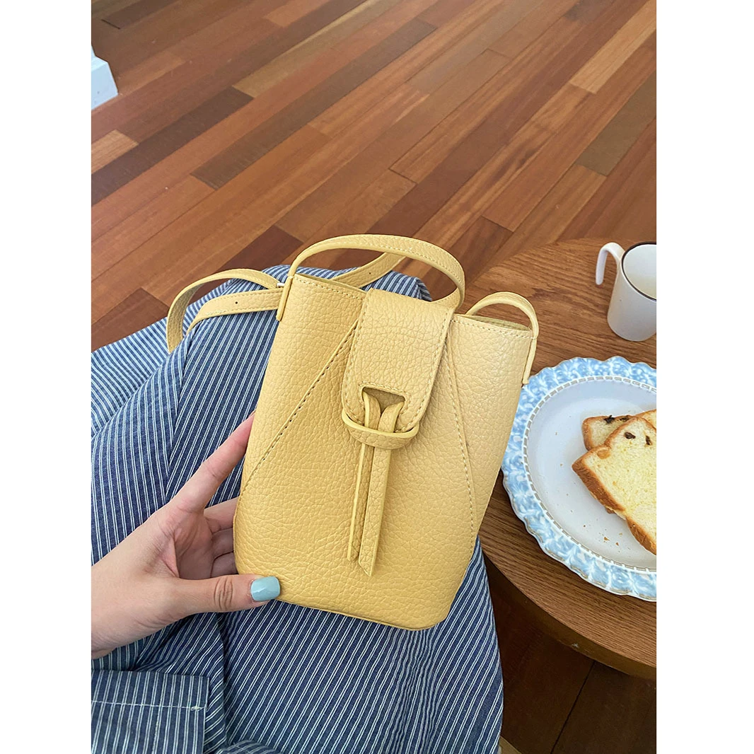 

Women's Portable Pu Mini Phone Bag Solid Leather Flap Casual Crossbody Bags Female Versatile Shopping Messenger Shoulder Pack