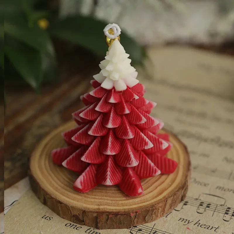 Christmas Tree Scented Candles Silicone Mold DIY Handmade Mold for Candle Making 3D Christmas Tree Ornaments Resin Mold