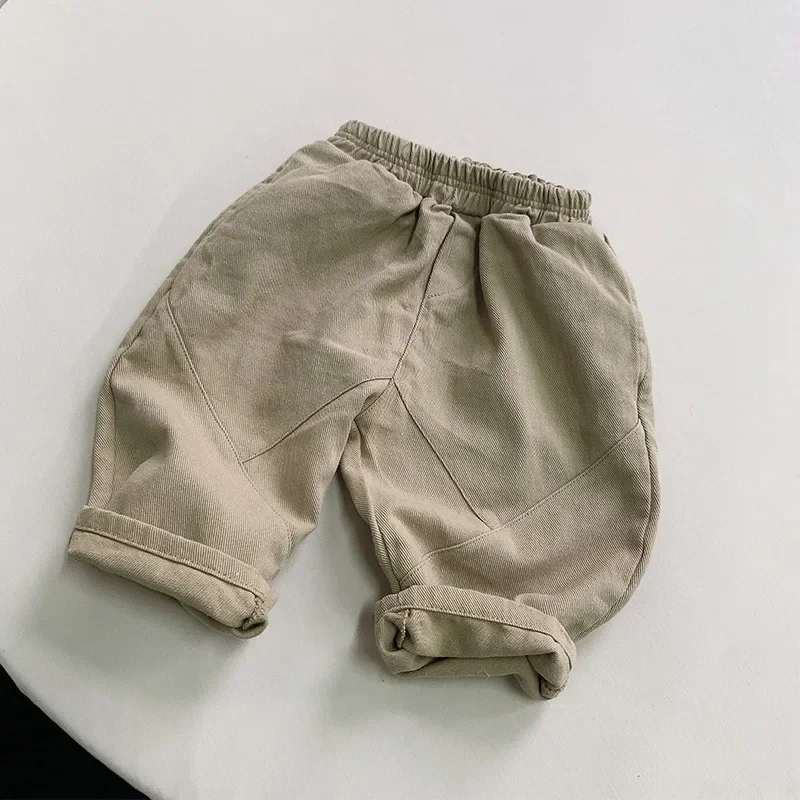 

Children Loose Trouser Autumn New Solid Baby Girls Cotton Loose Wide Leg Pants Fashion Versatile Boys Casual Pants Kids Clothes