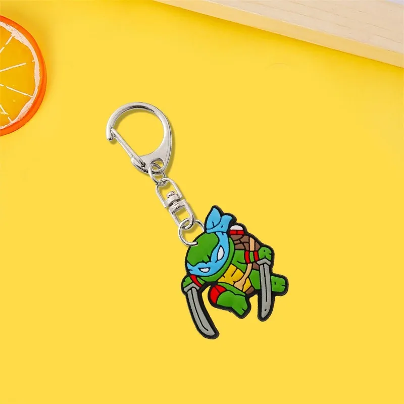 TMNT Teenage Mutant Ninja Turtles Cartoon Keychain Key Ring Lovely Cute Backpack Ornaments Pendant for Friend Lovers Keychain