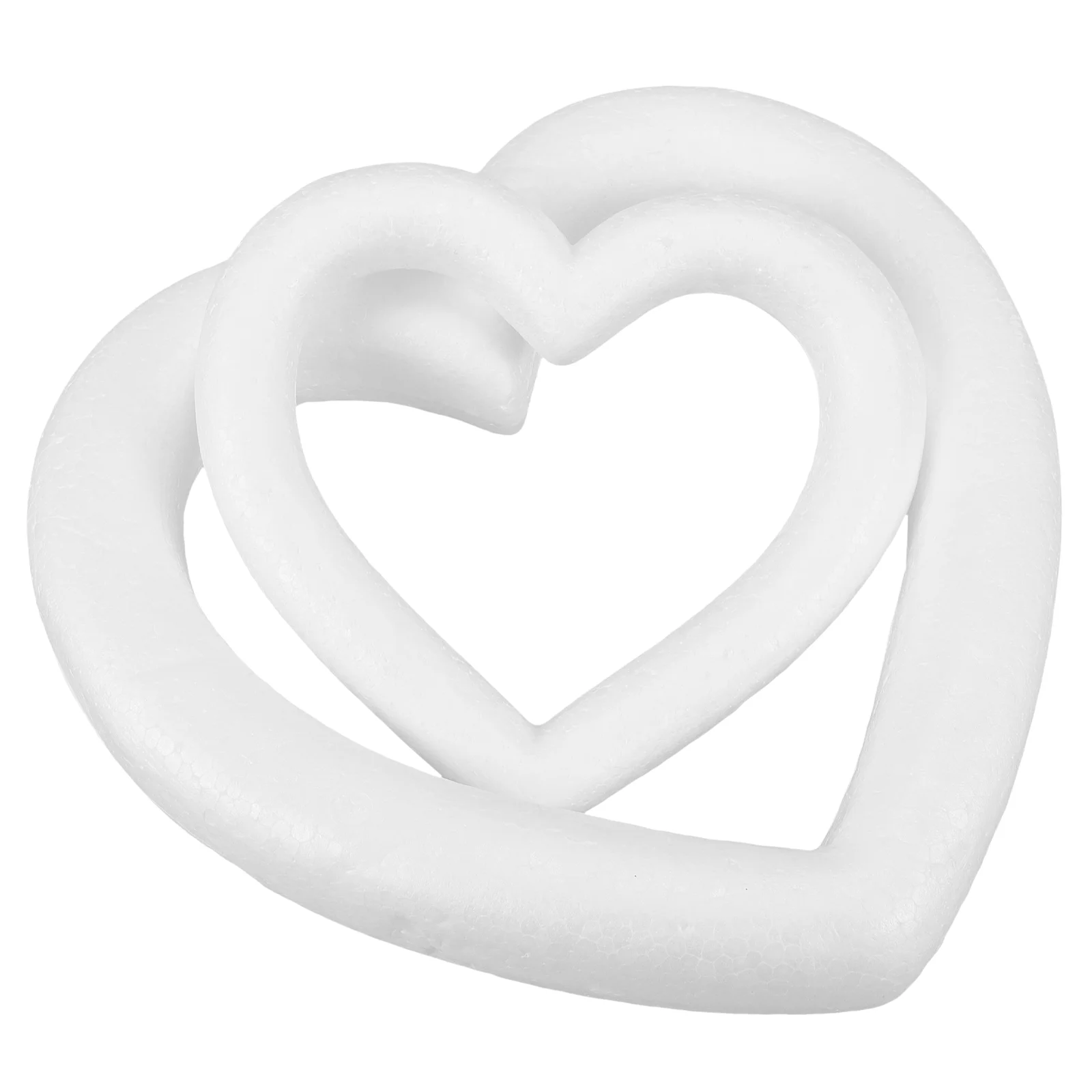 

2 Pcs Love Bubble Craft Foam Wreaths Decorations Frame Heart Shaped Foams for Crafts Hearts DIY Molds Hollow Balls