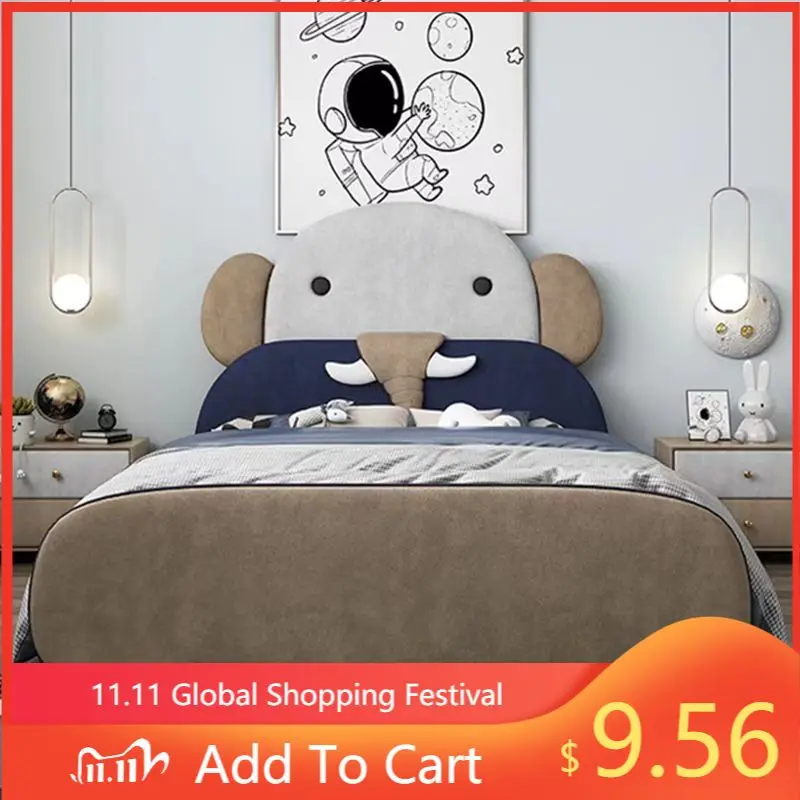 

Elephant Kids Bed Cartoon Design Modern Single Bed for Boys Small Space Children's Room