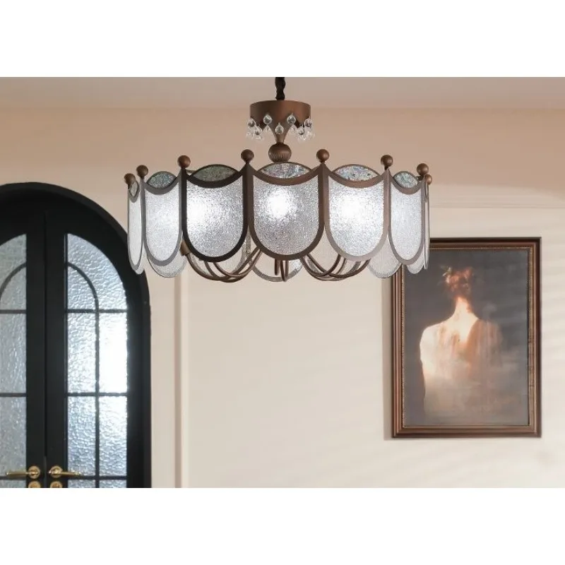 French Living Room Chandelier Mid-Century Retro Grand Lighting Designer Style American High-End Main