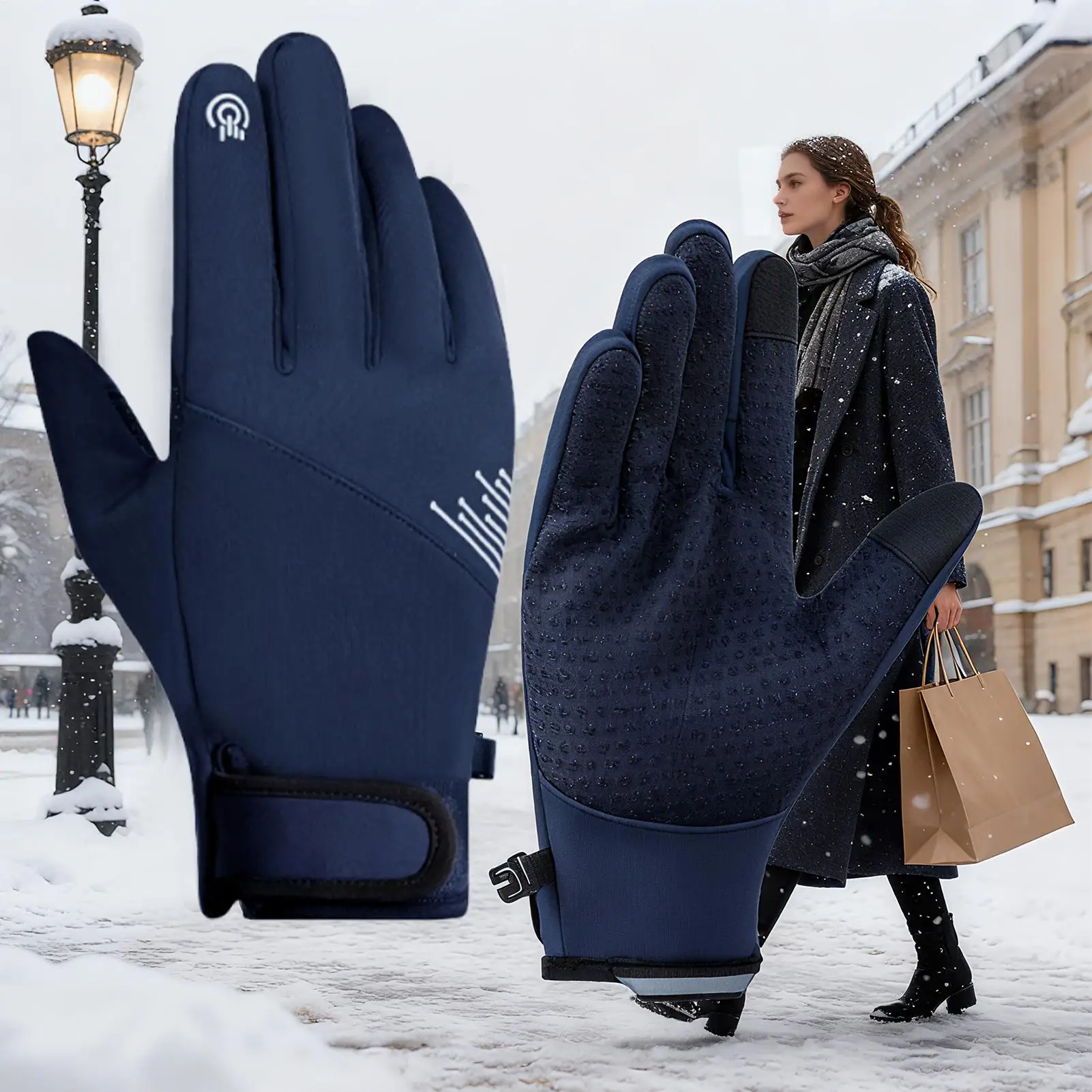 قفازات الشتاء النساء لمس الدافئة الطقس البارد والعتاد قفازات الثلج لتشغيل الدراجات ركوب الدراجات المشي لمسافات طويلة القيادة المشي الكتابة