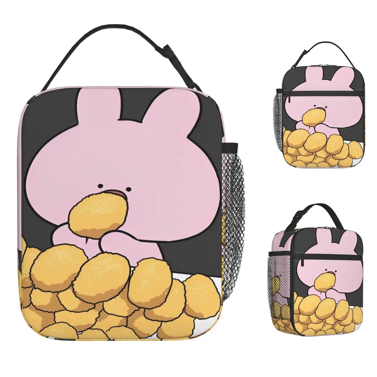 

A-Asamimichaans Cute Lunch Bag Aesthetic Lunch Box School Convenient Thermal Lunch Bags For Women Waterproof Print Cooler Bag