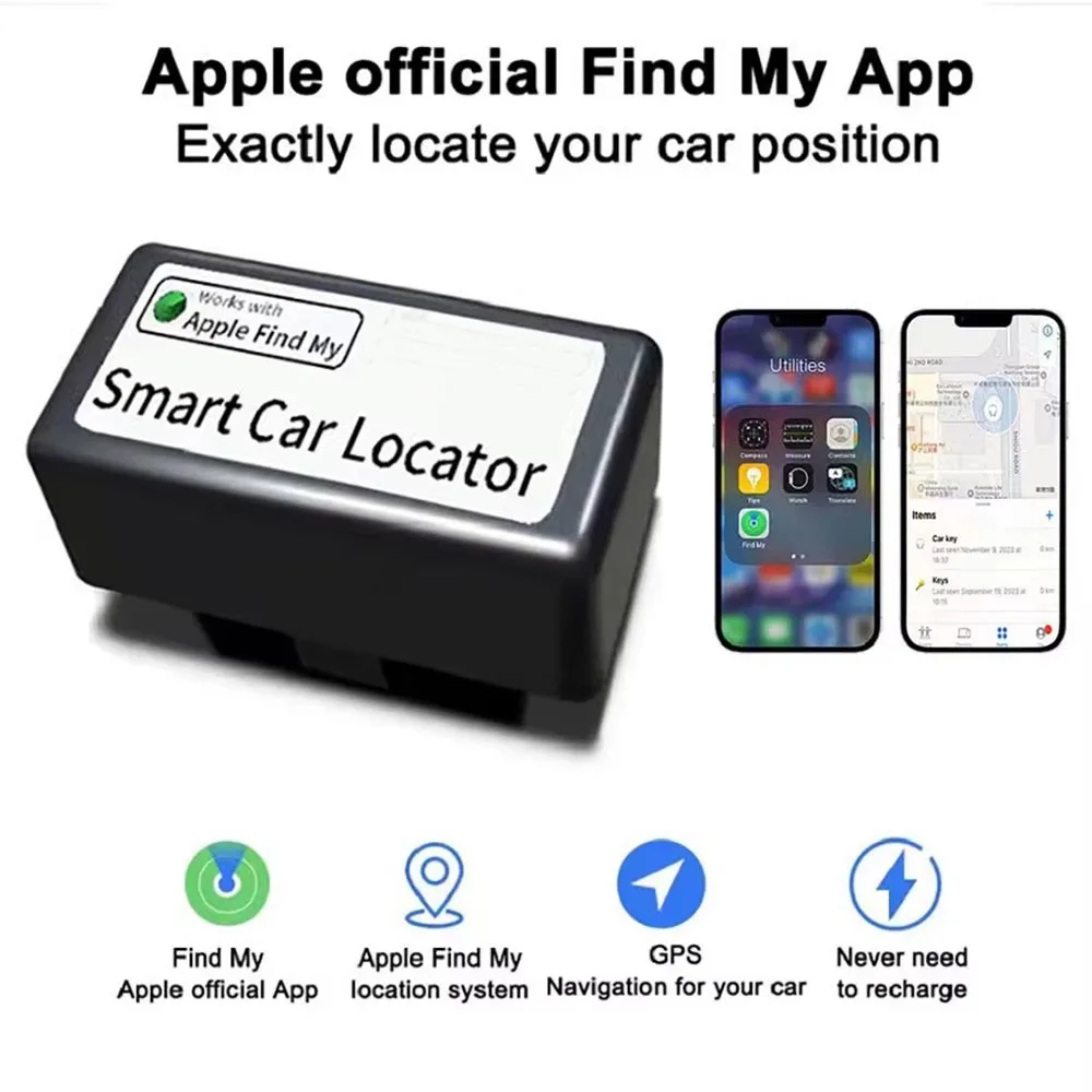 Mini Car OBD GPS Locator For Apple Find My APP Quick Installation Smart Tracker Anti-lost Device Finder Global Position