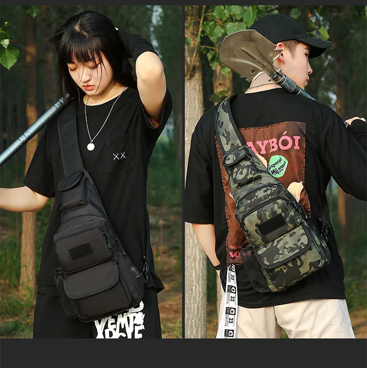 

Durable Oxford cloth water bottle case chest bag, outdoor sports waterproof chest bag, tactical single-shoulder bag