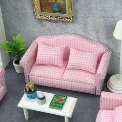 4pcs Miniature Sofa Cushion Pillow For 1/12 Dollhouse Table Chairs Simulation Furniture Model Doll House Decoration Accessories