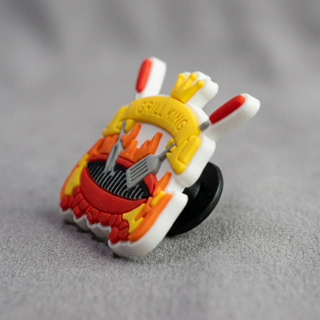 1-10pcs Cartoon Go Camping PVC Sandals Shoe Buckle Charms Hole Slipper Shoes Decorations Fit DIY Backpack Xmas Birthday Gifts