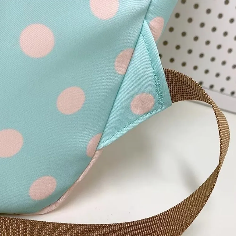 Lightweight Design Polka Dot Backpack Polka Dot Pattern Casual Style Travel Daypack Ins Aesthetic Heart Shape Print