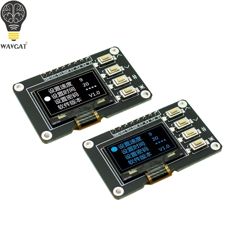 0.96inch OLED Display IIC White/Blue 12864 with 4 Buttons OLED Display  SSD1315 OLED I2C Display DC 3.3V