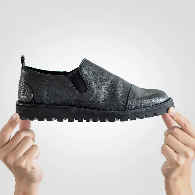 

Новые мужские ботинки из натуральной кожи, противоскользящие, легкие, повседневные, для вождения, мягкие кожаные ботинки