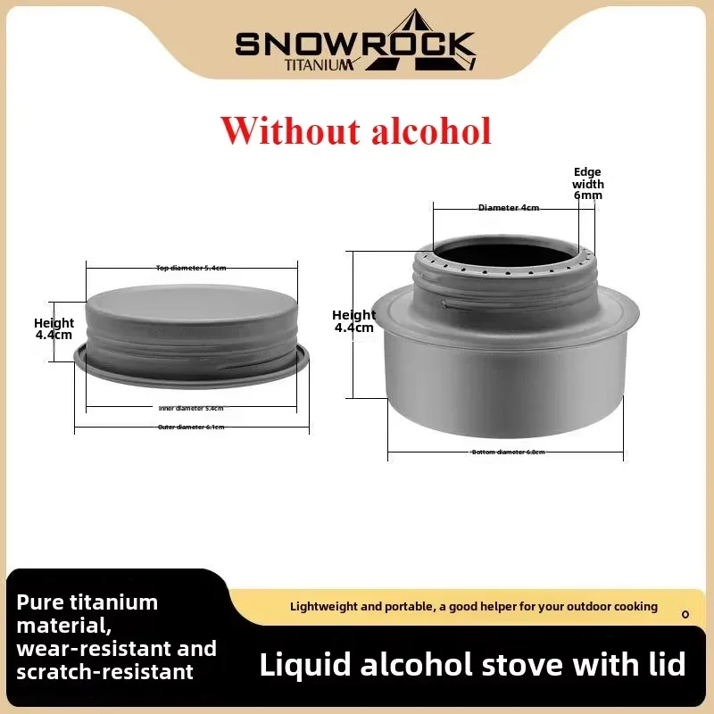 GO PEAK Newest Portable Pure Titanium Alcohol Furnace Liquid Solid Alcohol Outdoor Camping Hiking Backpacking Picnic Stove - view 6