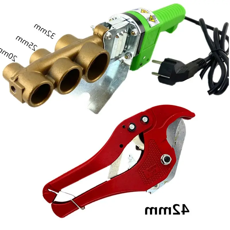 New Dn 1 Set 20-32mm AC 220V 600W Plastic Pipe Welder/PPR Welding Machines Tube Welder Automatic Heat With 42mm Pipe Cutter
