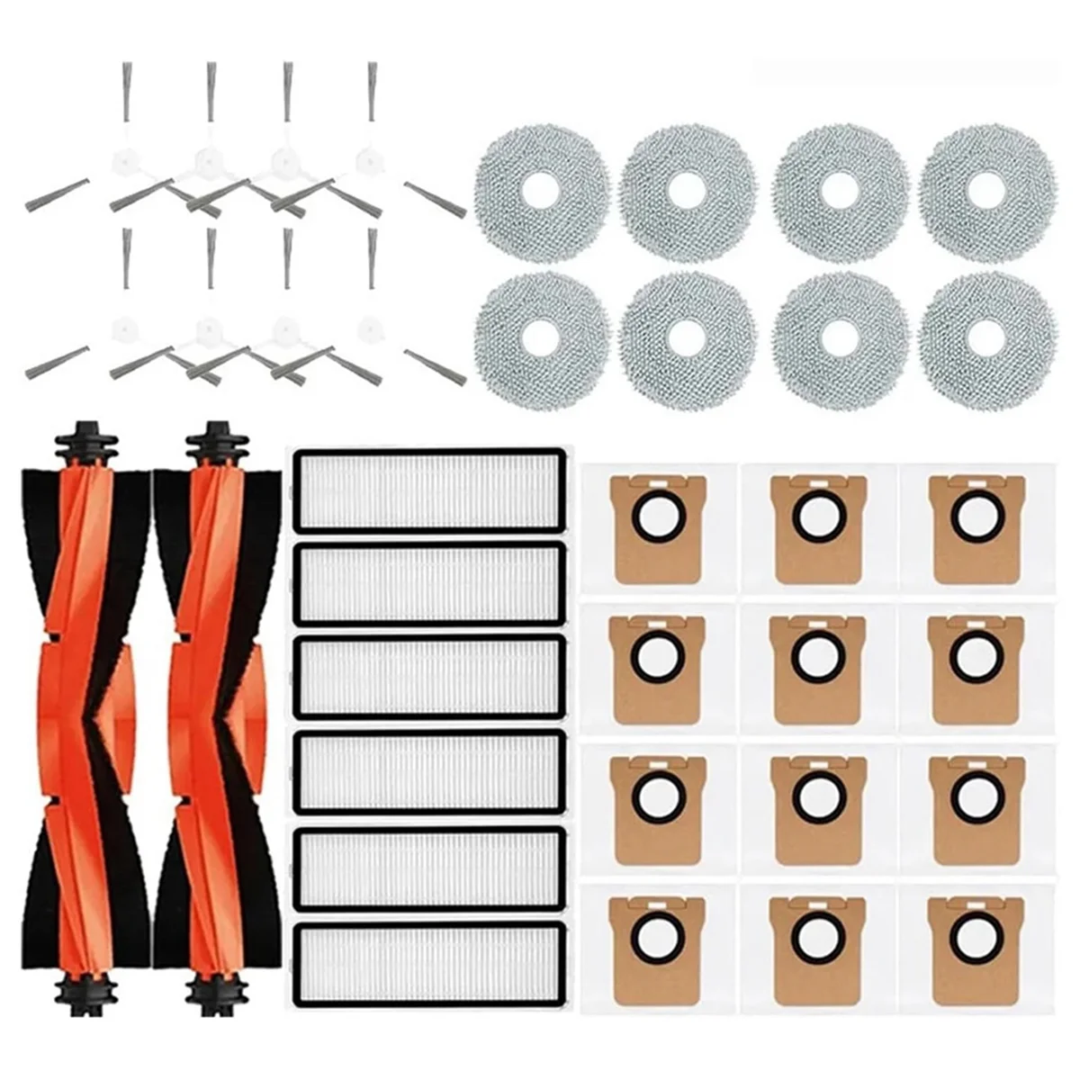 

Запчасти для пылесоса Для робота-пылесоса X20 +/X20 Plus, аксессуары, основная боковая щетка, HEPA-фильтр, замена тканевых мешков для пыли