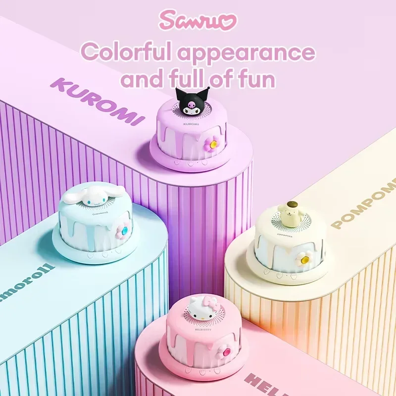 Sanrio Kuromi Mini Bluetooth Speakers FY03 Kawaii Hello Kitty Cake Series Wireless Portable Speakers Anime Girl Birthday Gifts