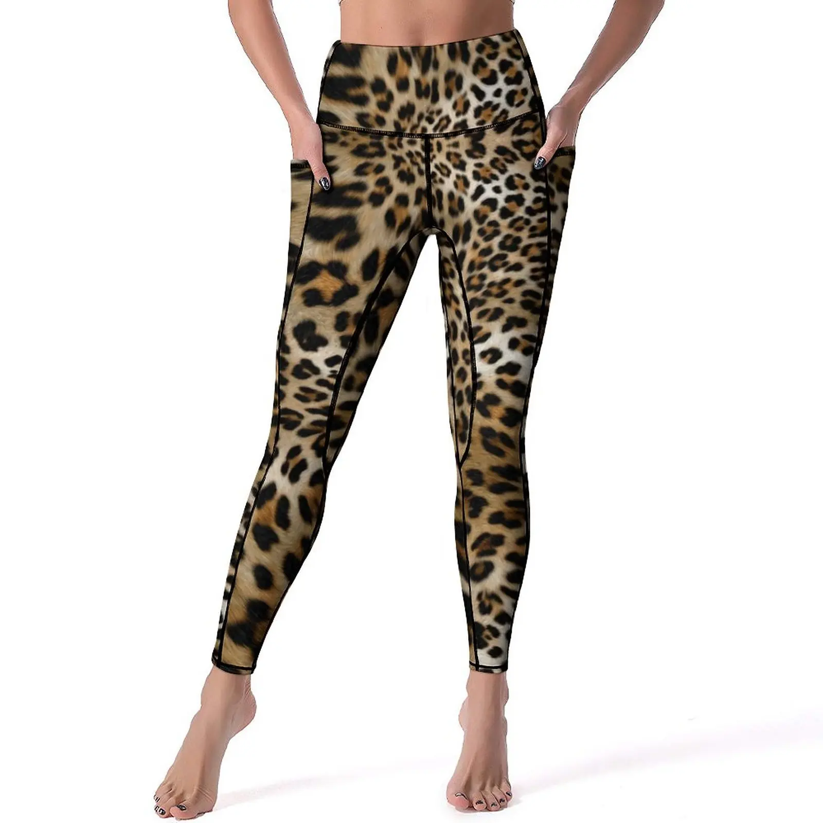 

Animal Skin Print Leggings Sexy Leopard Push Up Yoga Pants Fashion Elastic Leggins Female Graphic Fitness Running Sport Legging