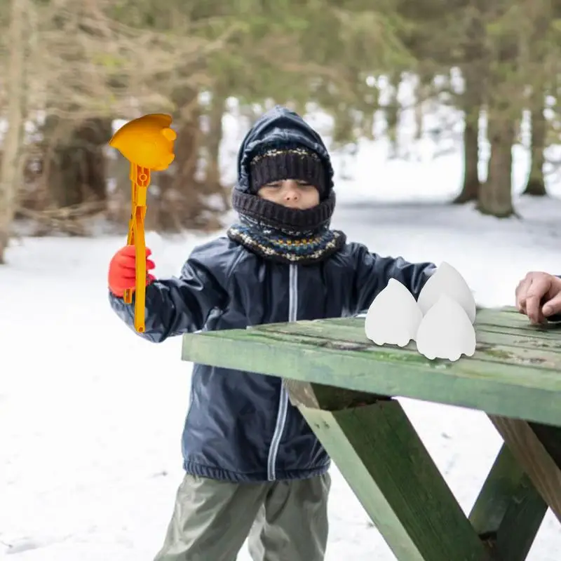 Snow Ball Maker For Kids Cartoon Fireman Shape Snow Ball Mold Snow Ball Fight Clip Tools Outdoor Snow Game Toys Playing Snow For