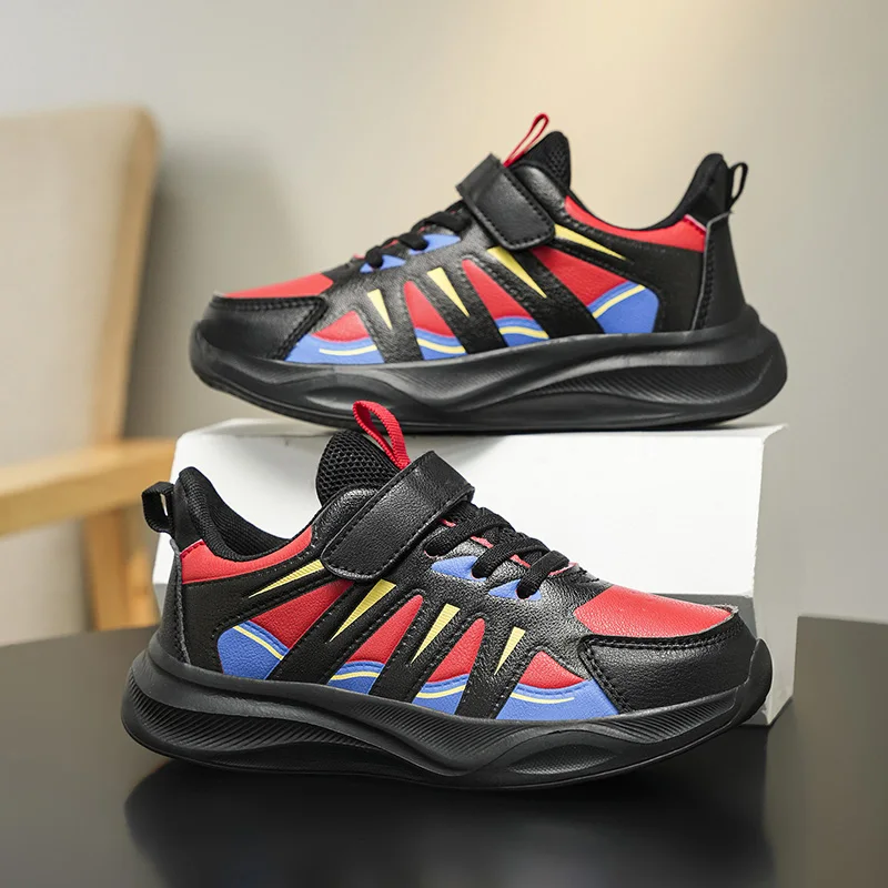 

New Design Kids Shoes Boys Sneaker Fashion Running Sports Tennis Children Sneaker Soft PU Leather Boy Shoes Trainers
