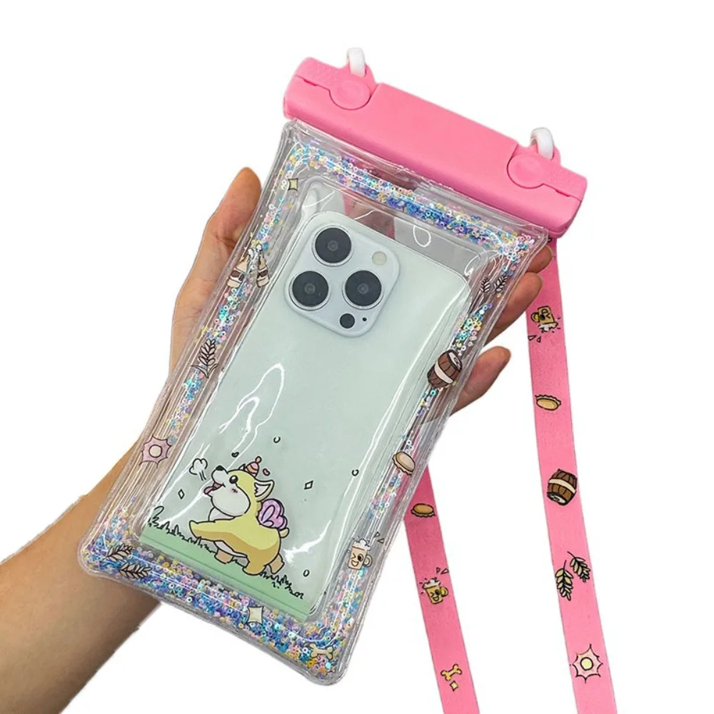 

Cartoon Waterproof Phone Bag Floating Sealed Airbag Protective Cover PVC Touch Screen Swimming Storage Bag Songkran Festival