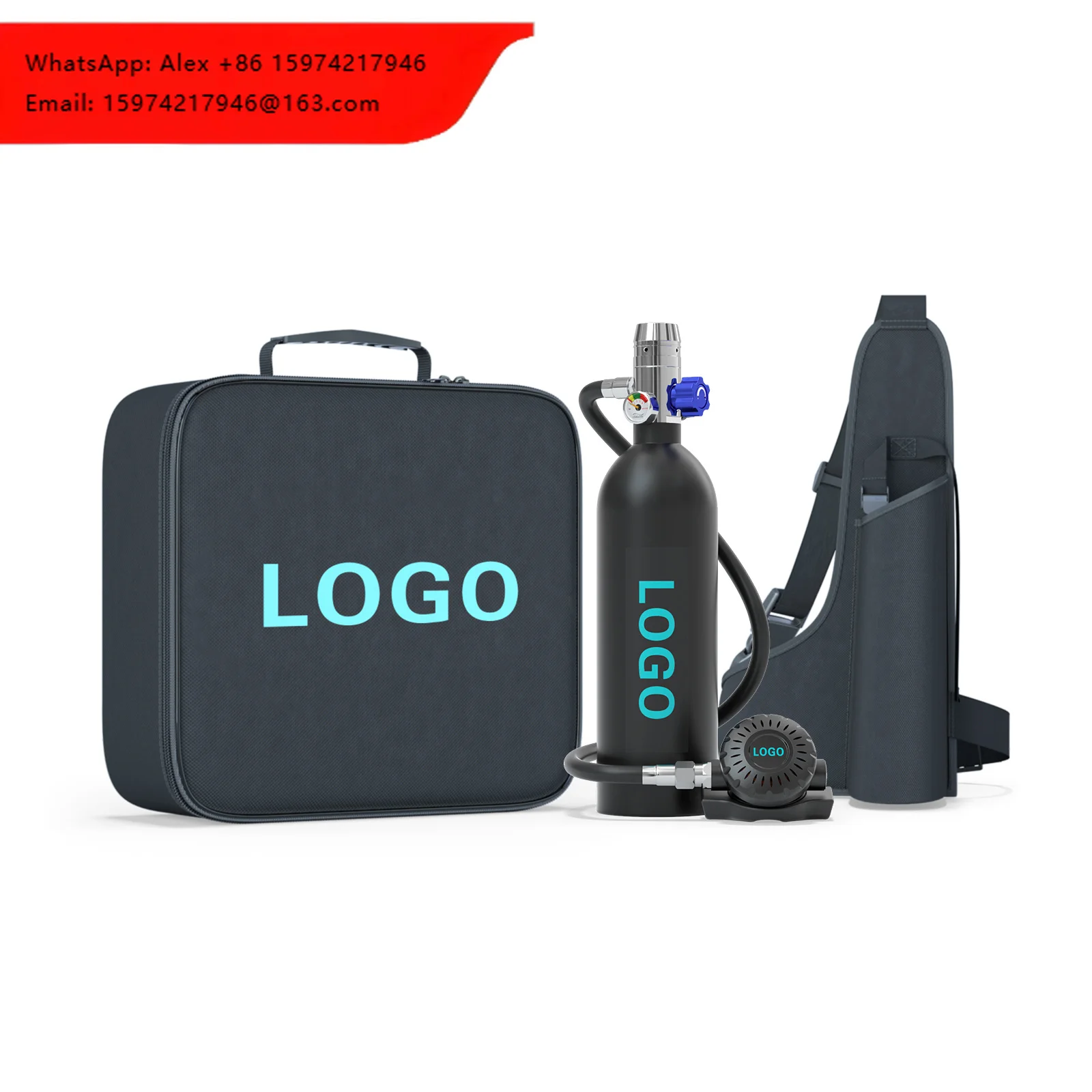 Professional Underwater Breath Portable Mini Scuba Diving Tank Spare Oxygen Cylinder 1L