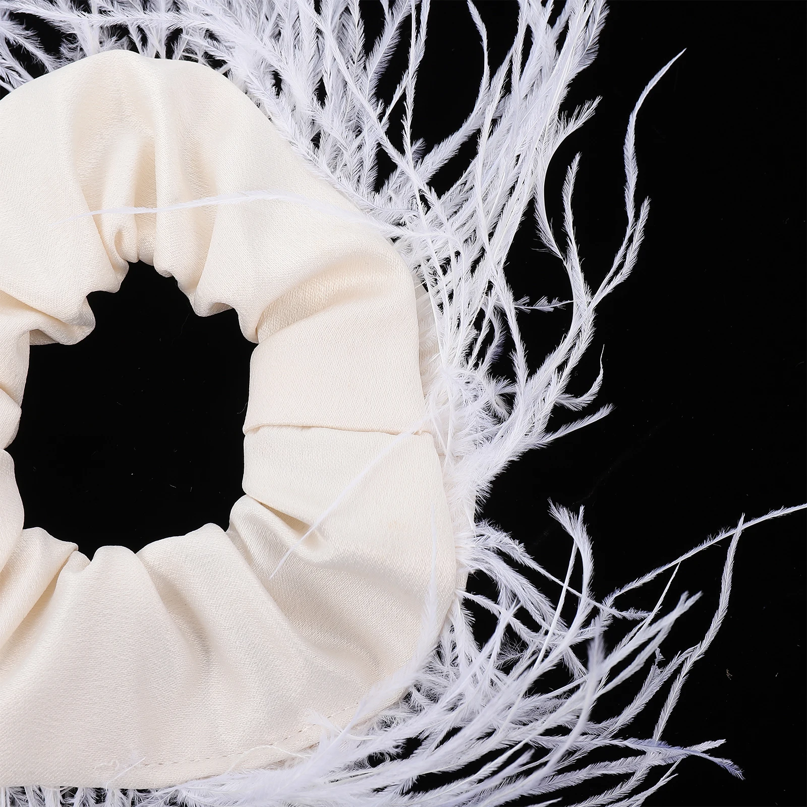 

2pcs Scrunchies Plume Elastic Bands For Thick Thin Hair Women Girls Party Wedding Birthday Christmas Hair Accessories