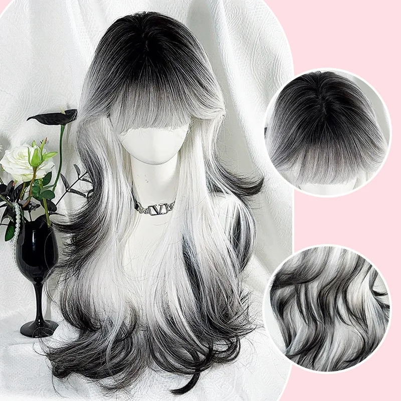 

Wig big wave roll same female full headgear atmosphere natural fluffy simulation long curly hair simulation hair cover
