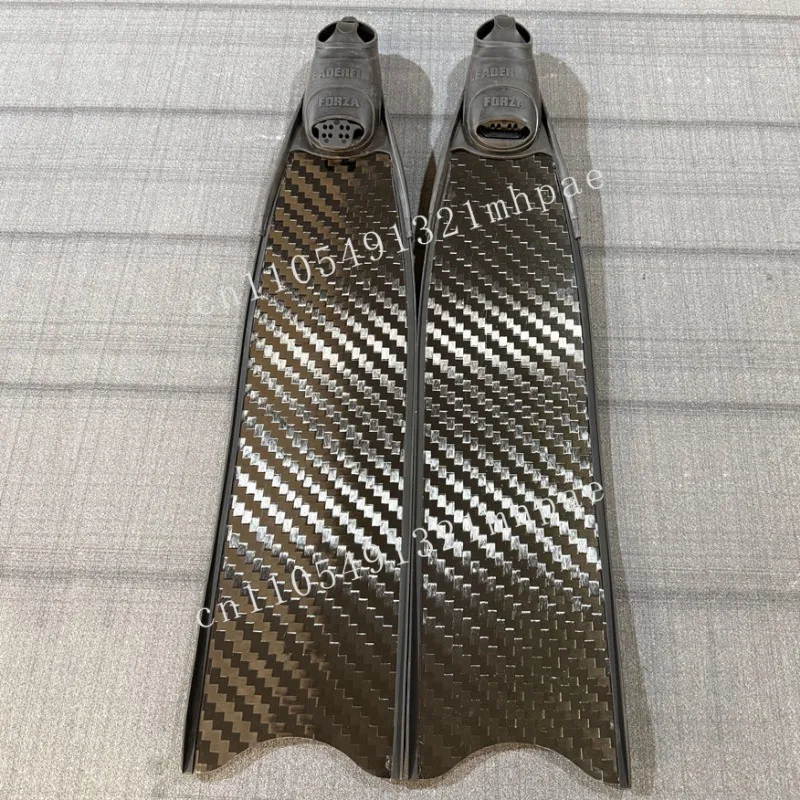 

All Black Carbon Fiber Twill Long Leaf Fin Underwater Equipment Freediving