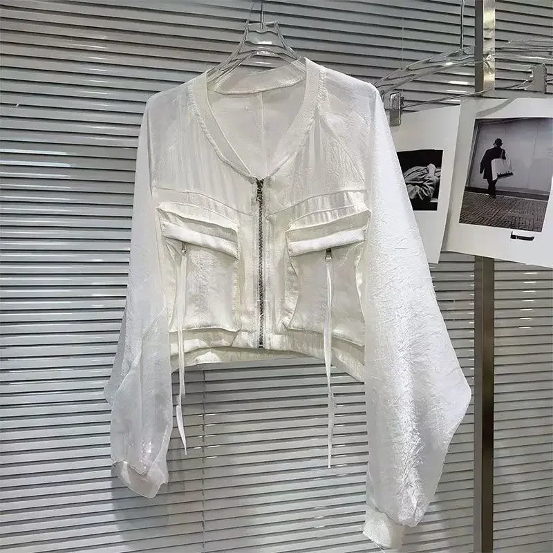 Short Sunscreen Jacket Black Cardigan Top Air-conditioned Shirt Chaquetas Para Mujer Blusa Autumn Summer New