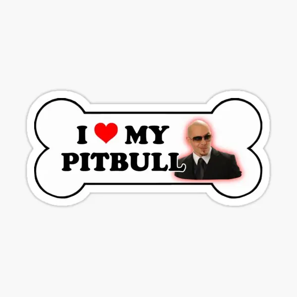 I Love My Pitbull Bumper Parody  5PCS Stickers for Anime Car Water Bottles Luggage Stickers Home Living Room Art Decor  Wall