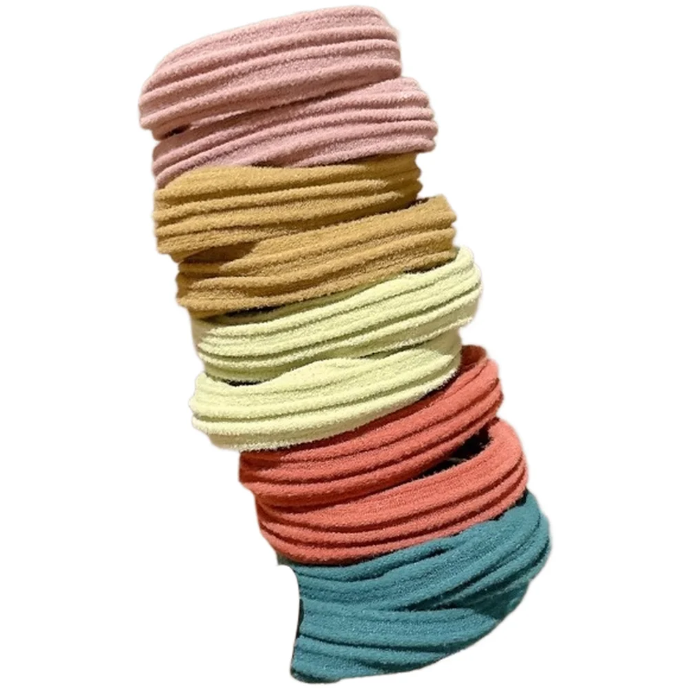 

Бесшовные резинки для волос (10 шт.) в корейском стиле, высокоэластичные, мягкие, для повседневной укладки