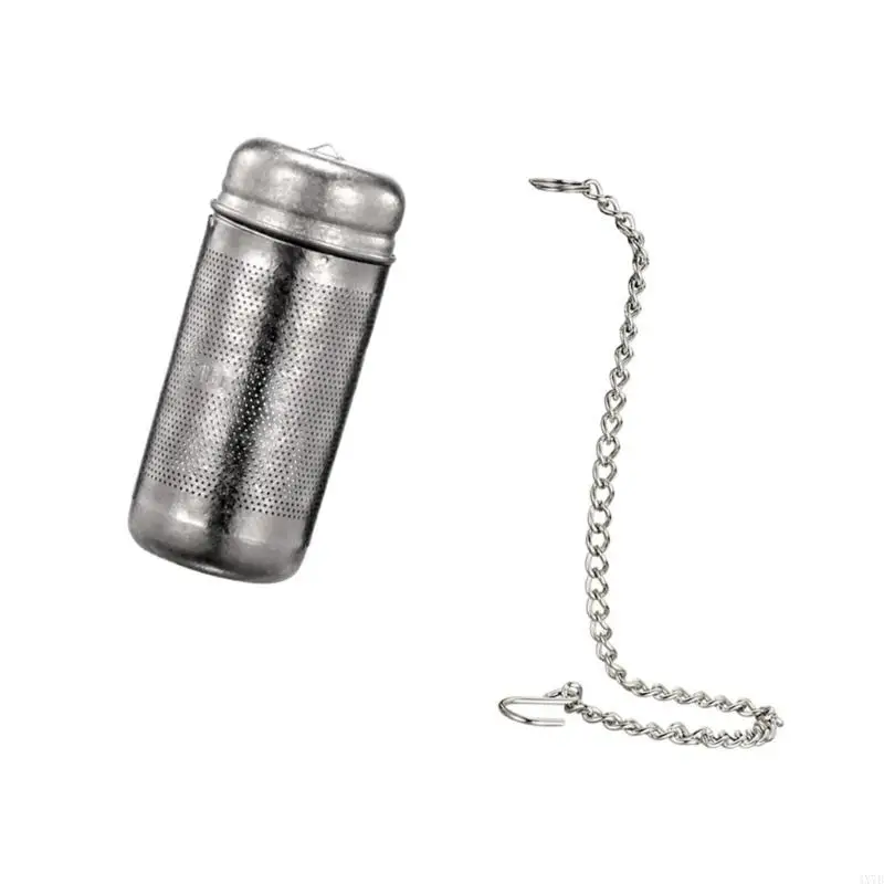 4X7B Fine Meshes Teas Infuser for Loose Leaf Teas with Extended Chain Hook Easy to Use Strainers for Relaxing Afternoon