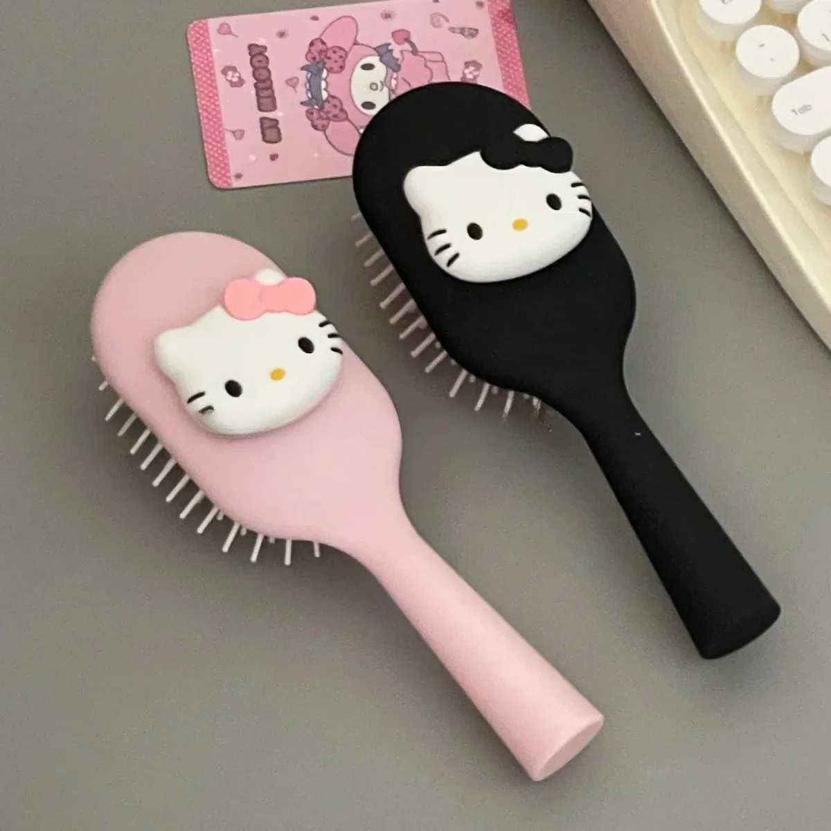 Sanrio Hello Kitty Airbag Comb Cute Cartoon Fluffy Portable Small Comb Wet and Dry Dual-use Student Kawaii Massage Comb