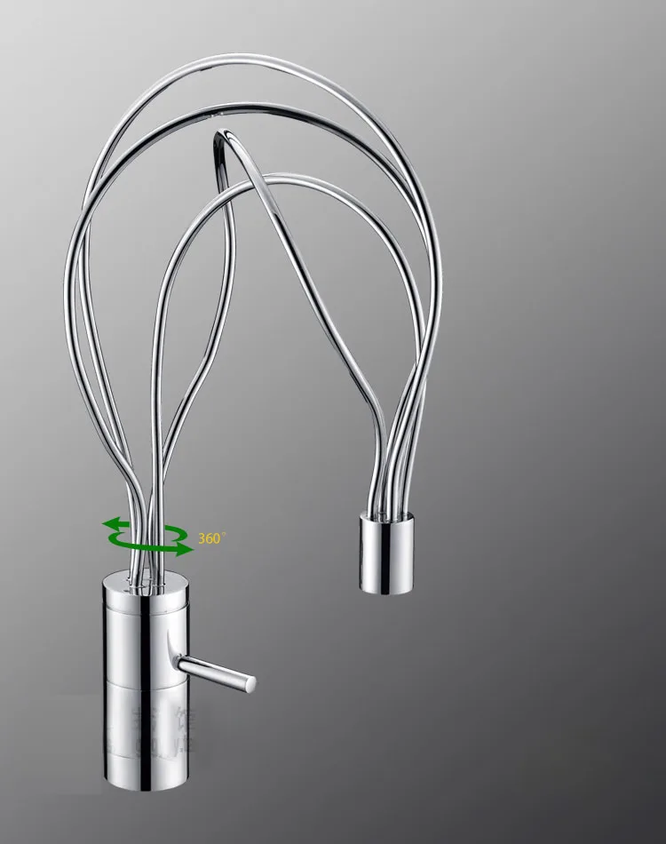 

Nest Design Chrome Finished Solid Brass Hot Cold Water Mixer Tap Single Deck Mount for Bathroom Basin Vessel Faucet