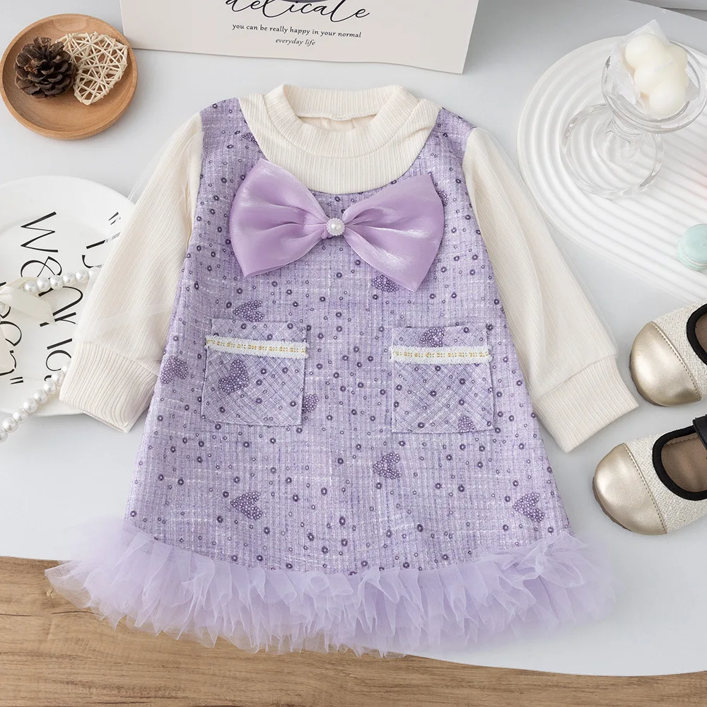 

Girls' Spring and Autumn Dress 2025 New Style Children's Princess Dress Baby Fashion Birthday Beautiful Kids Skirt