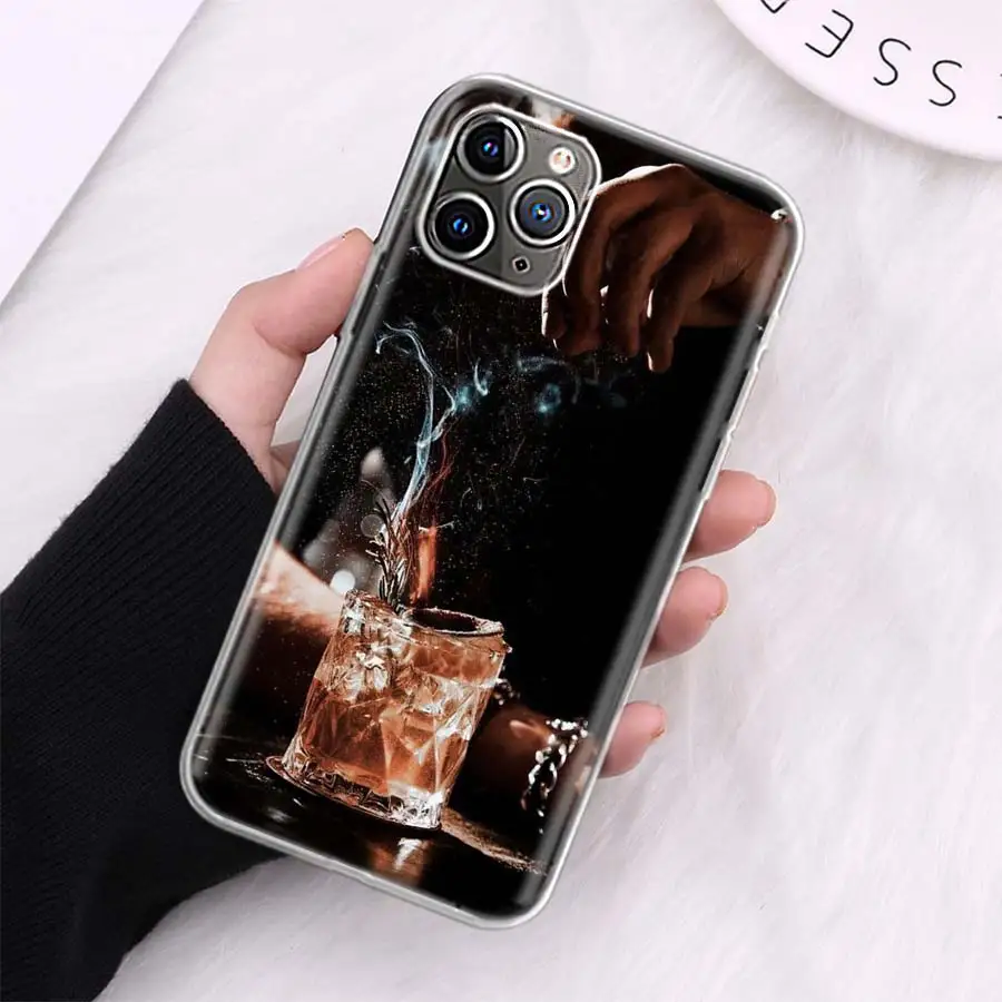 Strong Whiskey With Cigarettes Phone Case For Apple Iphone 12 Mini 14 13 15 Pro Max 11 X XS XR 16 Plus Cover Shell Coqu