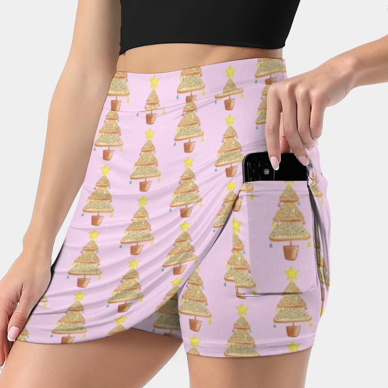 Fairy Christmas-Fairy Bread-Pink Women's skirt Y2K Summer Clothes 2022 Kpop Style Trouser Skirt With Pocket Fairy Bread