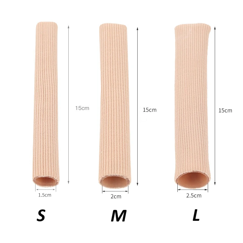 Pexmen 1/2Pcs 15cm Fabric Toe Separator Finger Protector Toe Cushion Tubes Sleeves for Bunion Corns Blisters Calluses