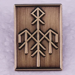 Music album badge viking runes vintage metal brooches pins jewelry