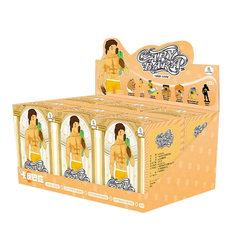 Nieuwe Echte Luck Moai Capybara Grote Kunstenaar Serie Figuur Blind Box Decoratie Gift Speelgoed Capybara Anime Figuren Mystery Box
