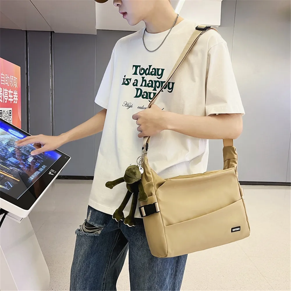 Fashion Women Canvas Shoulder Bags Youth Girs Casual Ladies Large Capacity Crossbody Bags Solid Handbag Messenger Bags for Women