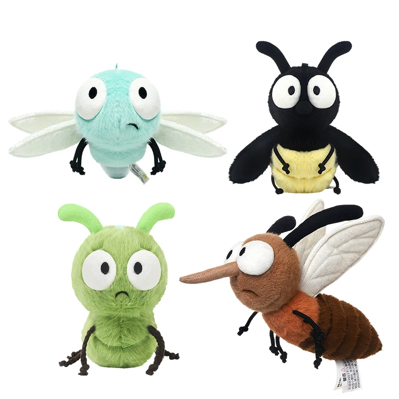 

Cute Insect Stuffed Animal Dragonfly Firefly Caterpillar Plush Toys Kawaii Mosquito Plushie Doll Creative Gift